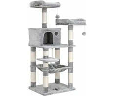 Songmics Katės draskyklė, 143x55x45 cm, pilka