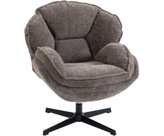 Fotelis Aosom Krėslas su aukšta atlošu 76x86x88 cm Pilkas aksominis apmušalas