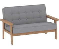 Fotelis Aosom Vaikiška fotelio sofa, 77x42x48 cm, pilka, medinis rėmas