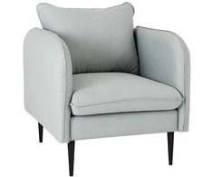 Fotelis Customform Kėdė, POSH Juodas, 89x80x90 cm, Platina Pilka