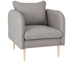 Fotelis Customform Kėdė, POSH WOOD, 89x80x90 cm, Pilka