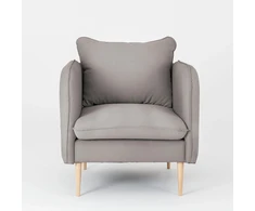 Fotelis Customform Kėdė, POSH WOOD, 89x80x90 cm, Pilka