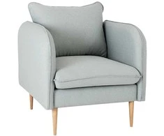 Fotelis Customform Kėdė, POSH WOOD- platyna(et90), 89x80x90 cm, Platinos Pilka
