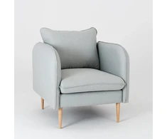 Fotelis Customform Kėdė, POSH WOOD- platyna(et90), 89x80x90 cm, Platinos Pilka