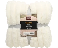 Home4You Pledas GLEN XL 200x230cm, baltas