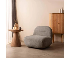 Fotelis Novanook Lounge kėdė, BOCHIC, 82x83x73 cm, Šviesiai pilka