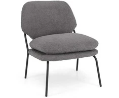 Fotelis Promotions Akcentinė kėdė, 62x76x80 cm, pilka