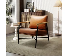 Fotelis Promotions Akcentinė kėdė 70x74x86 cm Ruda PU oda