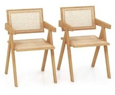 Fotelis Promotions Akcentinės kėdės komplektas, 50x55x80 cm, natūrali, bambukas ir rotangas