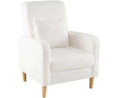 Fotelis Promotions Apmušta sofa-kėdė, 76x69x92 cm, balta