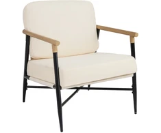Fotelis Promotions Lounge kėdė 73x67x66 cm smėlio spalvos metalas