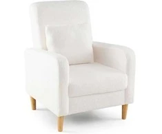 Fotelis Promotions Apmušta sofa-kėdė, 76x69x92 cm, balta