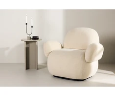 Fotelis Venture Design Kėdė, Sevilla viengulė sofa, 84x87x105 cm, kreminė spalva