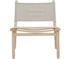 Fotelis Venture Design Lounge kėdė Millo 43x40x65 cm Pilka Nature poliesteris mango mediena
