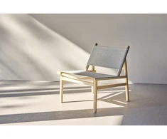 Fotelis Venture Design Lounge kėdė Millo 43x40x65 cm Pilka Nature poliesteris mango mediena
