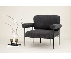 Fotelis Venture Design Rankinė kėdė, Tillberga x Josefin Lustig, 87x83x95 cm, Tamsiai pilka