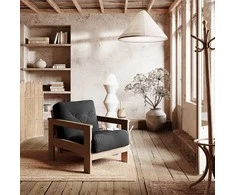 Fotelis WOODMAN Kėdė, MEXICO, 75x105x83 cm, Natūralus