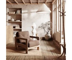Fotelis WOODMAN Kėdė, MEXICO, 75x105x83 cm, Ruda
