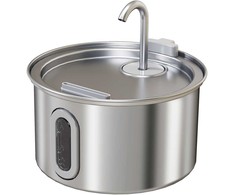 PawHut kačių fontanėlis 2,5 l gėrimo fontanėlis katėms su tyliu siurbliu, LED aktyvintos anglies filtru, 19,4 x 19,4 x 18,7 cm