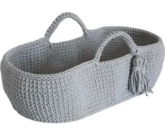 Happymoses Mozės lopšelis, šviesiai pilkas, 0,75x0,37x0,25 m