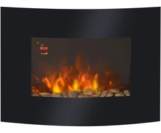 HOMCOM Elektrinis židinys Židinys Krosnelė Elektrinis sieninis židinys 65 x 11,4 x 52 cm