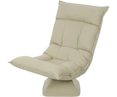 HOMCOM grindinis krėslas, 360° besisukantis, 5 padėčių reguliuojamas atlošas, sulankstoma grindų sofa, paminkštintas meditacijos krėslas, „Lazy Sofa“ svetainei, žaidimams ir skaitymui, smėlio spalvos