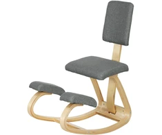 HOMCOM ergonominė kėdė klūpėjimui, sveikatingumo kėdė namams, biurui, meditacijai, pilka