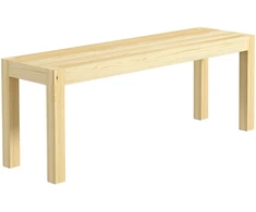 HOMCOM suoliukas 2-vietis, kaimiško stiliaus medinis suoliukas, valgomojo suoliukas, virtuvės suoliukas svetainei, iki 240 kg, pušies mediena, natūralus, 120x33x45 cm