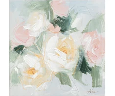Home4You Aliejinė tapyba 100x100cm, pasteliniai žiedai