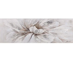 Home4you Aliejiniu dažu piešinys 50x150 cm, balta gėlė