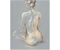 Home4You Aliejinė tapyba 80x100cm, sėdi moteris