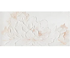 Home4You Tapyba aliejiniais dažais 60x120cm, balti žiedlapiai