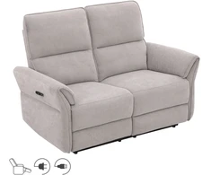 Home4You Sofa-reglaineris DAMIKA 2 vietų Elektrinis Pilka