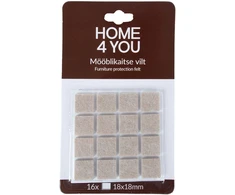 Home4You Baldus apsaugantys veltinio padukai, 18x18 mm, 16 vnt., rusvai gelsvi