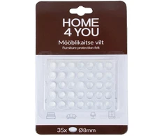 Home4You Baldus apsaugantys silikono padukai, diametras 8 mm, 35 vnt., skaidrūs