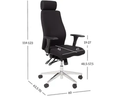 Home4You Darbo kėdė SMART EXTRA juoda