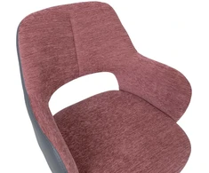 Home4You Biuro kėdė KENO with castors, dark pink/pilkas
