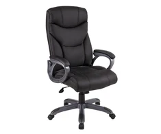 Home4You Darbo kėdė CONNOR 73,5x65,5xH115-124cm, sėdynė ir atlošas: dirbtinė oda, spalva: juoda