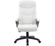 Home4You Darbo kėdė CONNOR 73,5x65,5xH115-124cm, sėdynė ir atlošas: dirbtinė oda, spalva: balta