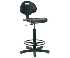Home4You Aukšta biuro kėdė NARGO, 71x71x89-120 cm, sėdynė ir atlošas: plastikas, spalva: juoda