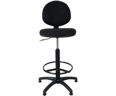 Home4You Aukšta kėdė SMART, 46x42,5-46,5x109-132,5 cm, sėdynė ir atlošas: vilkti audiniu, spalva: juoda