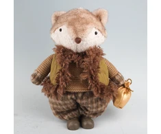 Home4You Dekoracija FAB ROBIN H37,5cm, lapė, žalia
