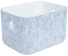 Home4You Krepšelis LIDO FELT 20×15,5xH12cm, šviesiai pilkas