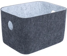 Home4You Krepšelis LIDO FELT 20×15,5xH12cm, tamsiai pilkas