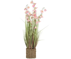 Home4You Dirbtinė gėlė SODE H87cm, violetinė campanula, žolė su vazonu