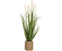 Home4You Dirbtinis augalas IN GARDEN H70cm, šviesiai rausva žolė su vazonu