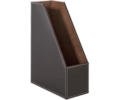 Home4You Dokumentų dėtuvė, 1x WALTER, 10x27xH34cm, ruda dirbtine oda