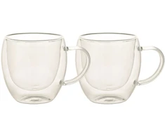 Home4You Dvigubi puodeliai (2 vnt.), po 200 ml, stikliniai, su dviguba sienele