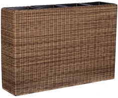 Home4You Gėlių dėžutė WICKER 89x24xH60cm, šviesiai ruda