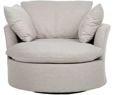 Home4You Fotelis FLUFFY 110x105xH65/86cm Šviesiai pilka